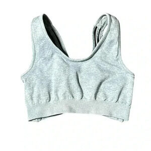 Yogalicious Butterfly Back Ring Heather Blue Sports Bra Size S